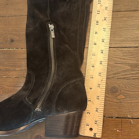 Gorgeous FRYE Clara Tassel Over Knee Women's Black Suede Boot - Picture 10 of 14